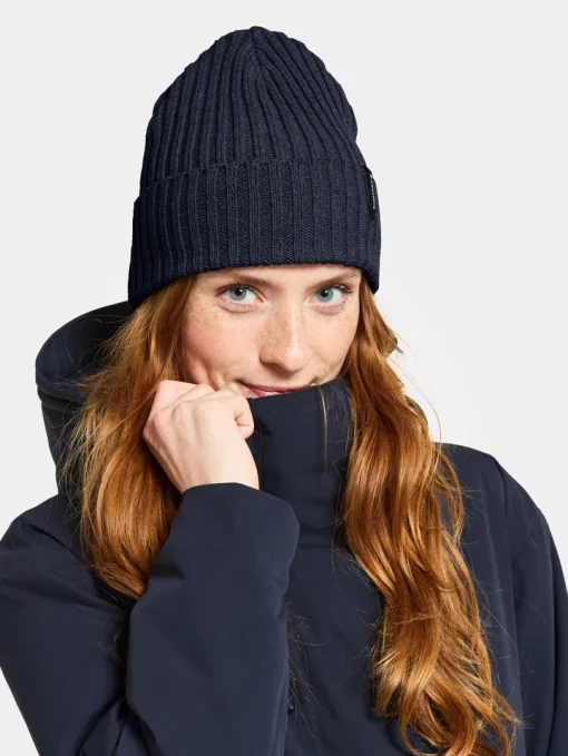 Didriksons Laken Beanie 2 kepurė, tamsiai mėlyna